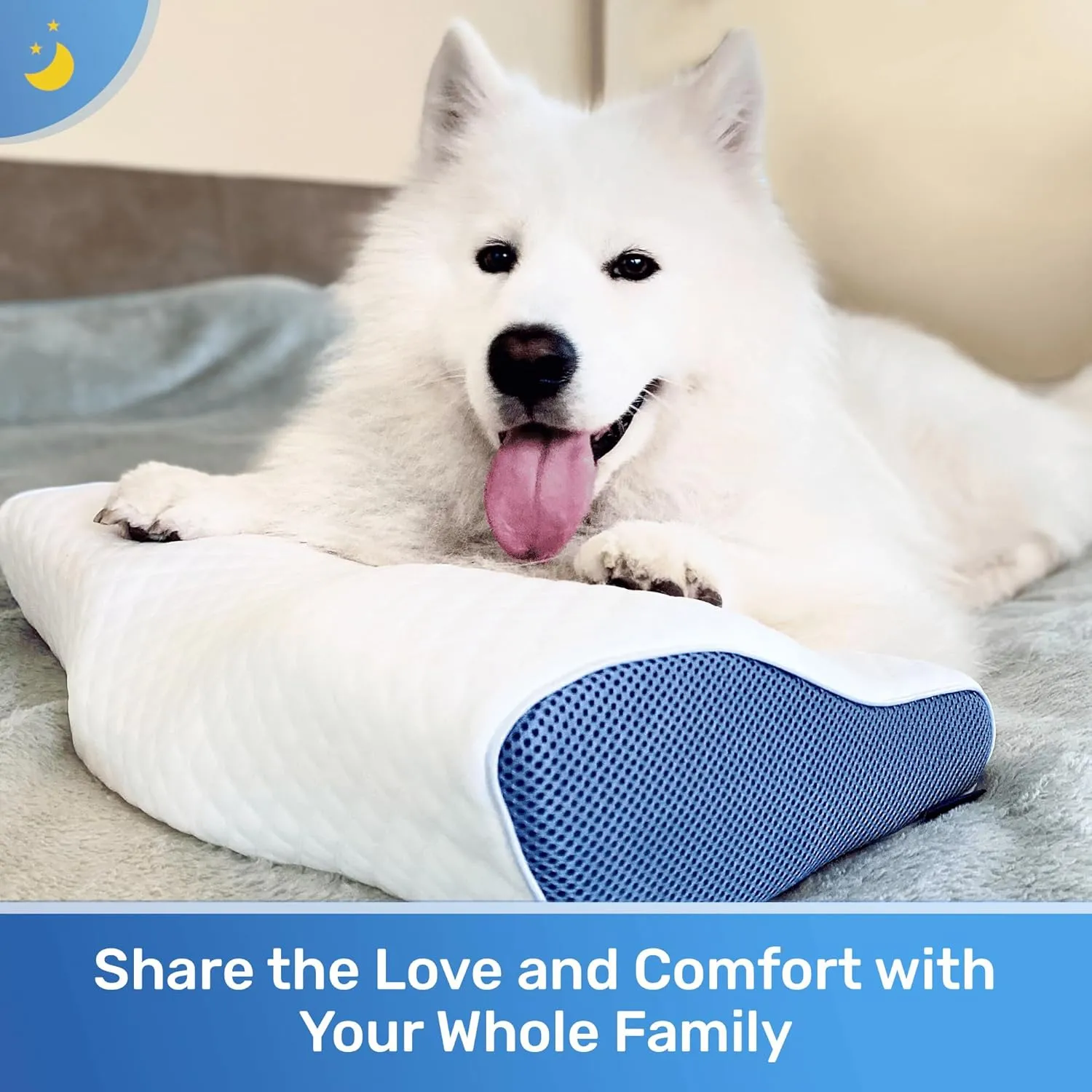 Derila King Size Neck Pillow for Sleeping, Ergonomic & Cervical Pillow for Neck Support & Relief, Memory Foam Side Sleeper Pillows, Bed Contour Pillows for Back, Stomach Sleepers