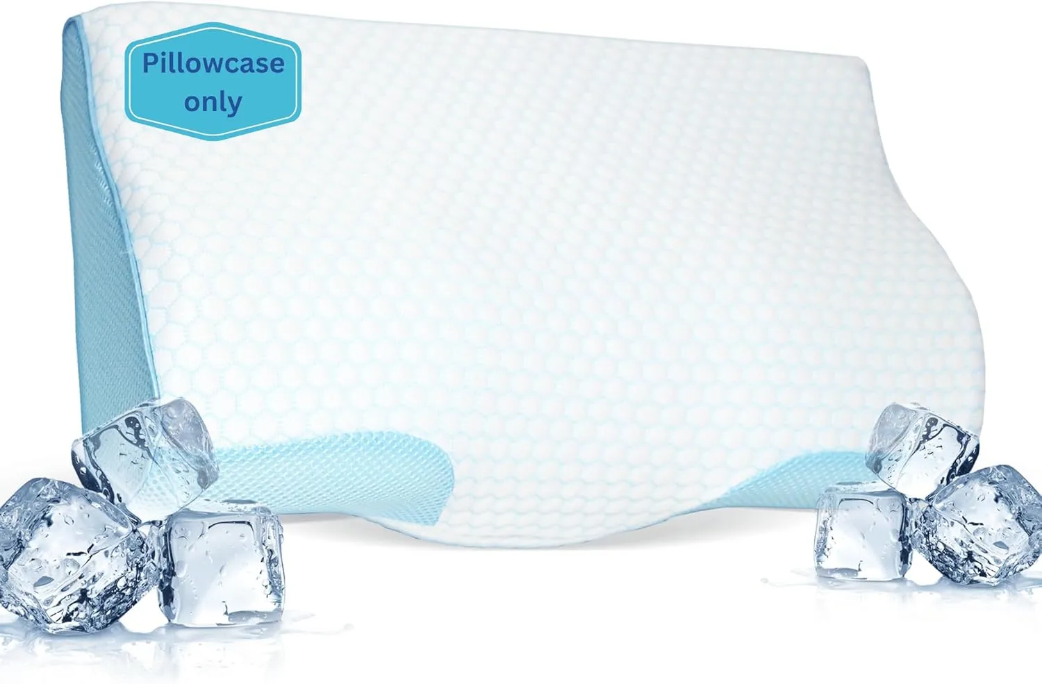 Derila Queen Size Cooling Pillowcase | Optimal Temperature Control for Your Derila Memory Foam Pillow for Perfect Sleep. Quality Material White Pillowcase ensures for Derila Anti Snore Pillows