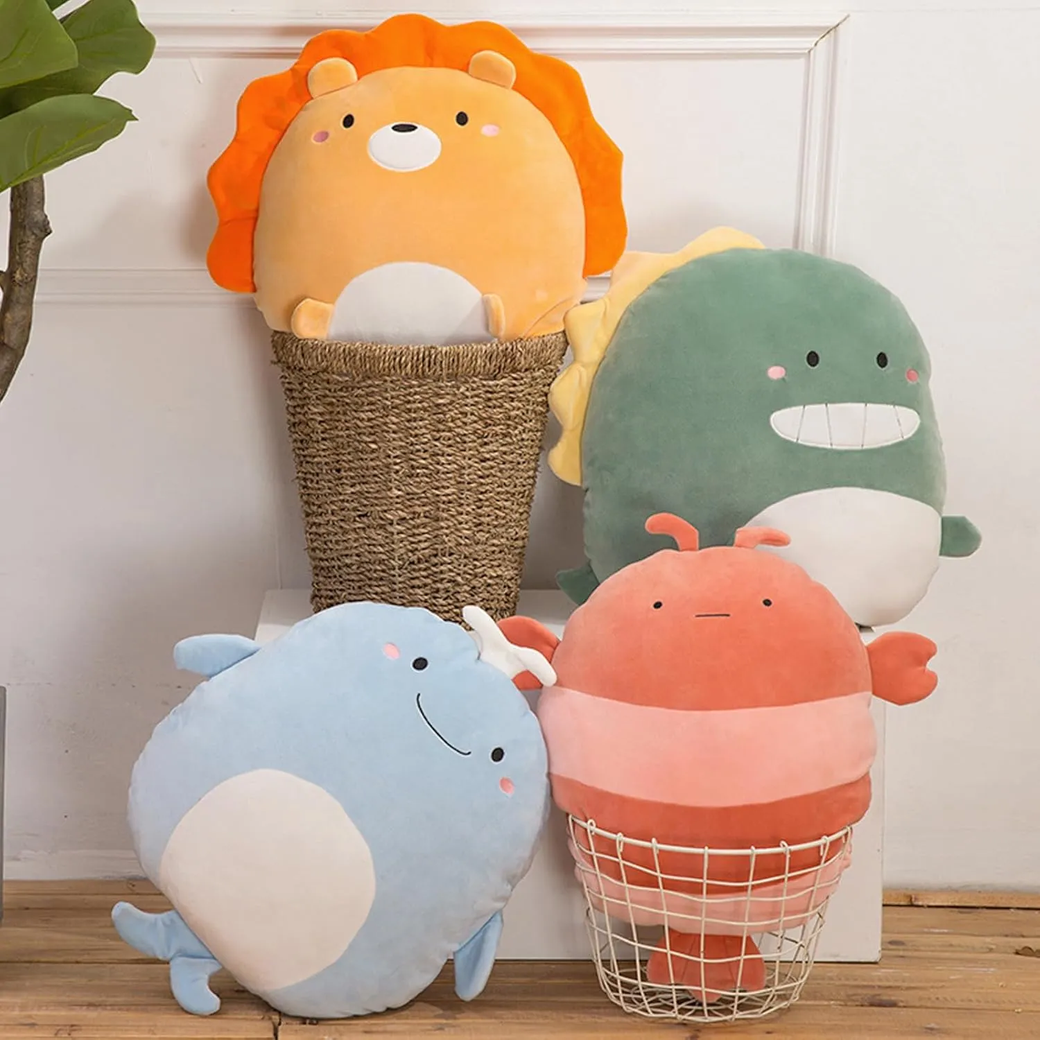 Dinosaur Plush Pillow, 16 inch Cute Dinosaur Stuffed Animals Toy Dinosaur Plushie Pillow Gifts for Birthday, Valentine, Christmas
