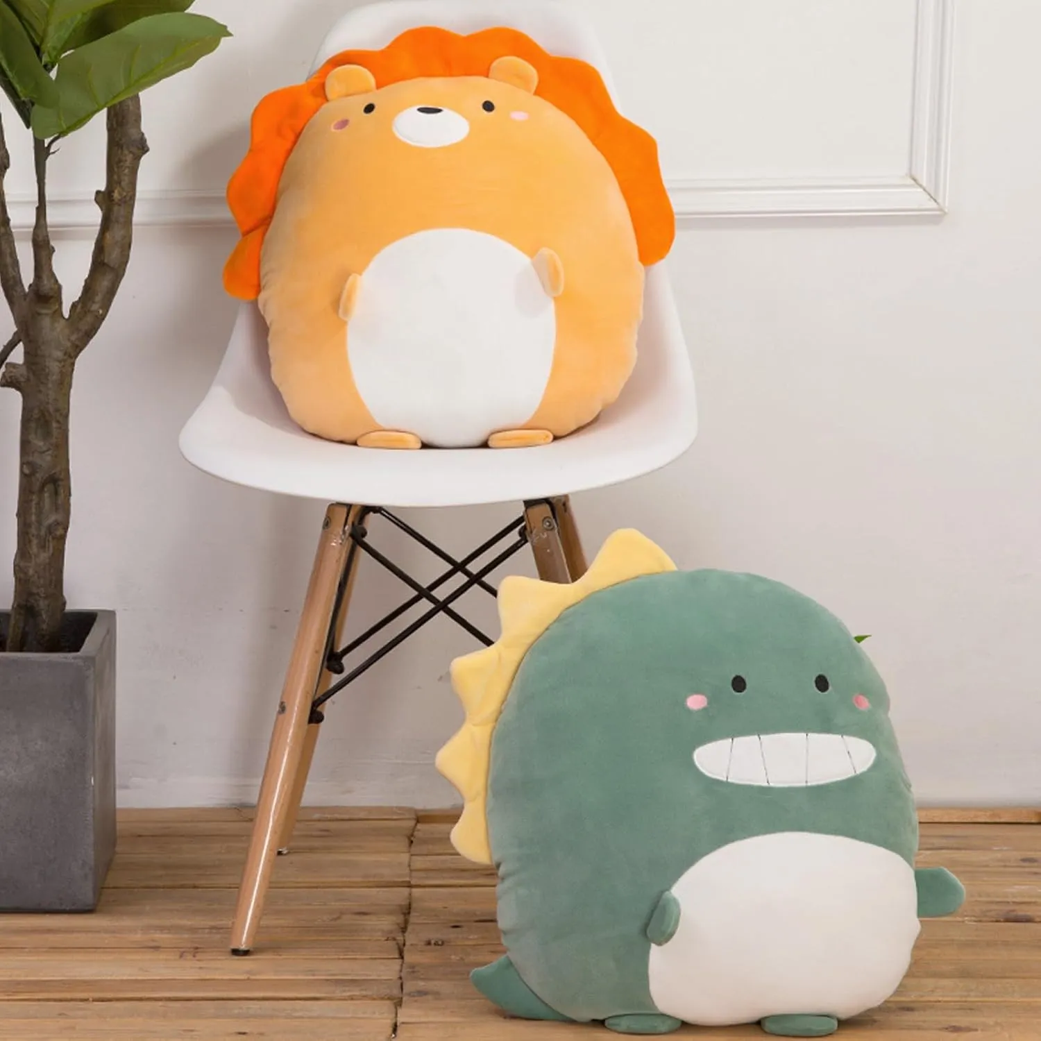 Dinosaur Plush Pillow, 16 inch Cute Dinosaur Stuffed Animals Toy Dinosaur Plushie Pillow Gifts for Birthday, Valentine, Christmas