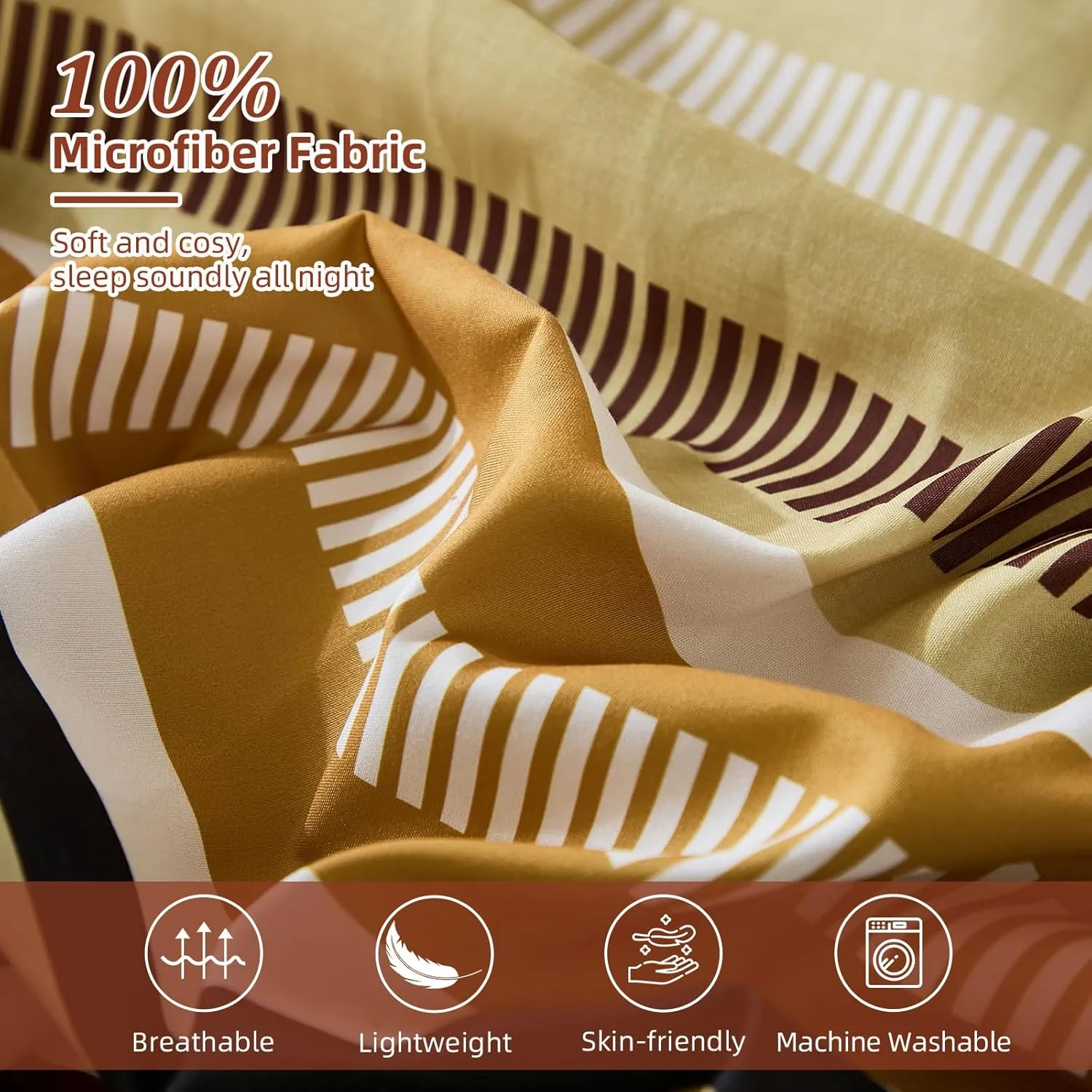 Dobuyly Boho Queen Comforter Set 7 Pieces, Terracotta Comforter Bed in a Bag Queen Size, Soft Microfiber All Season Brunt Orange Bedding Set with Comforter, Sheets, Pillowcases & Shams