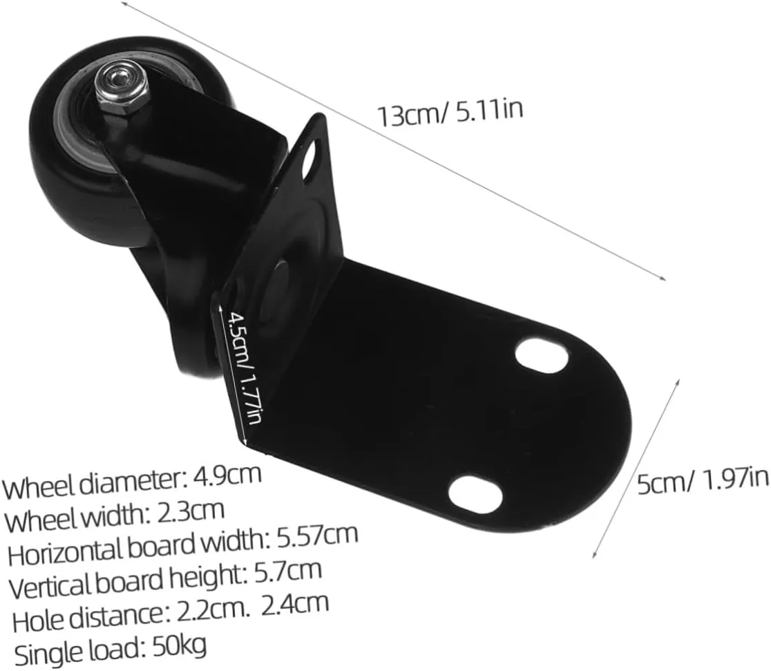 DOITOOL 360° Rotating Silent Casters Set of 2 Swivel Casters for Furniture Heavy Duty for Cabinets Easy Cleaning