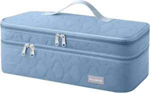 Double-Layer Travel Carrying Case Portable Storage Organizer Bag for Women, Compatible with Revlon One-Step Hair Dryer and Volumizer Hot Air Brush and Attachments Scandihome Series (Bag Only)