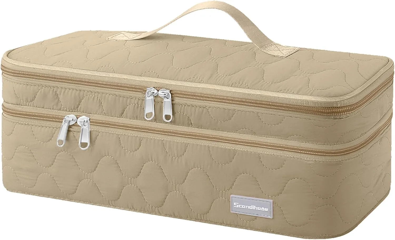 Double-Layer Travel Carrying Case Portable Storage Organizer Bag for Women, Compatible with Revlon One-Step Hair Dryer and Volumizer Hot Air Brush and Attachments Scandihome Series (Bag Only)