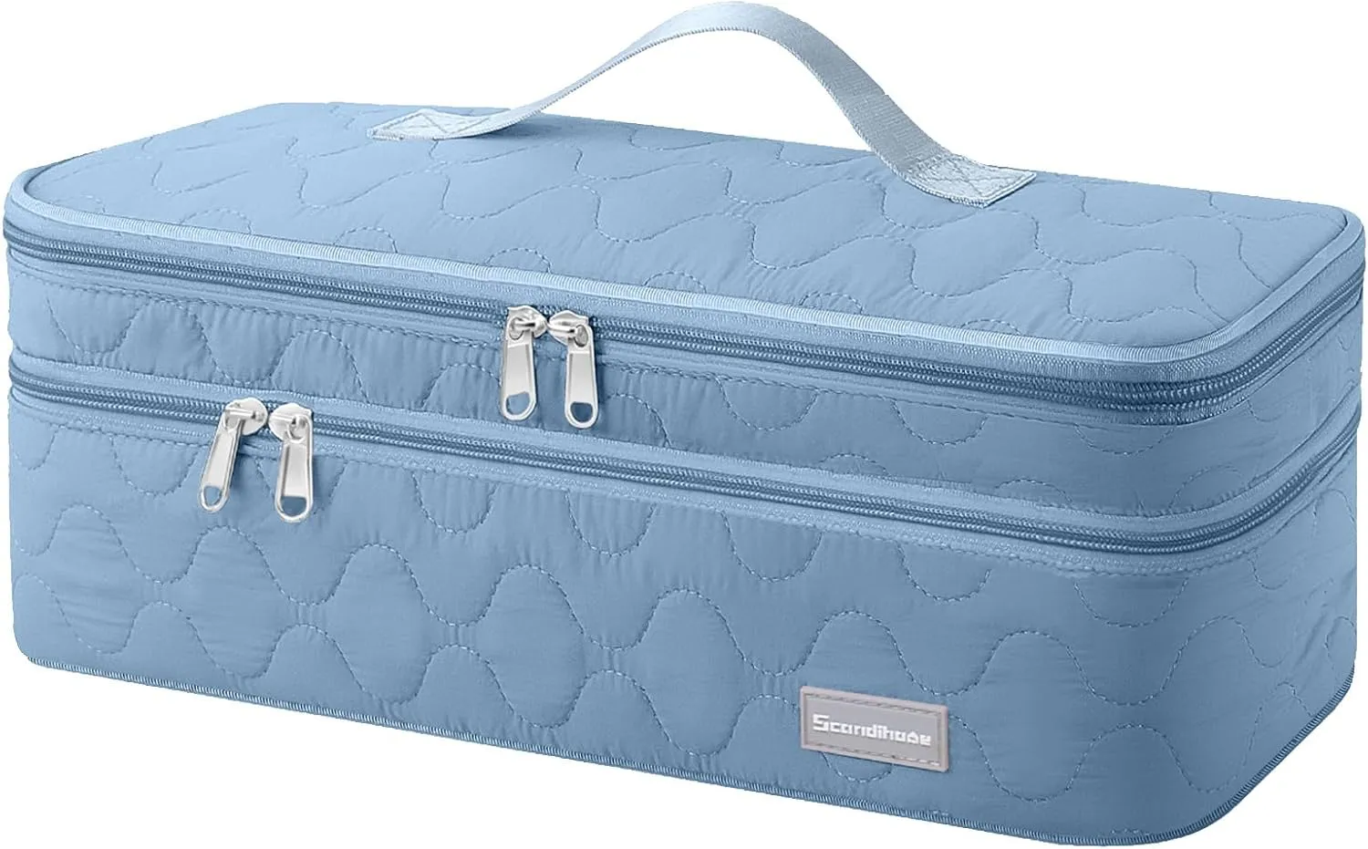 Double-Layer Travel Carrying Case Portable Storage Organizer Bag for Women, Compatible with Revlon One-Step Hair Dryer and Volumizer Hot Air Brush and Attachments Scandihome Series (Bag Only)