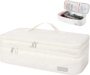 Double-Layer Travel Carrying Case Portable Storage Organizer Bag for Women, Compatible with Revlon One-Step Hair Dryer and Volumizer Hot Air Brush and Attachments Scandihome Series (Bag Only)