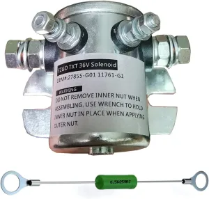 Dr.Acces EZGO Solenoid Replaces E-Z-Go: 27855G01, Fits E-Z-Go: Electric, 1986 and Newer, Hardware Included, 36V, #124 Series