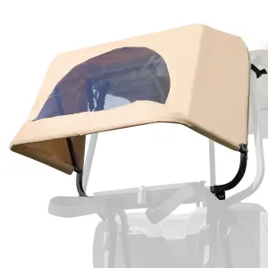Drive-up Golf Cart Universal Rear Bag Rain Cover, Foldable Rain Cover - Beige