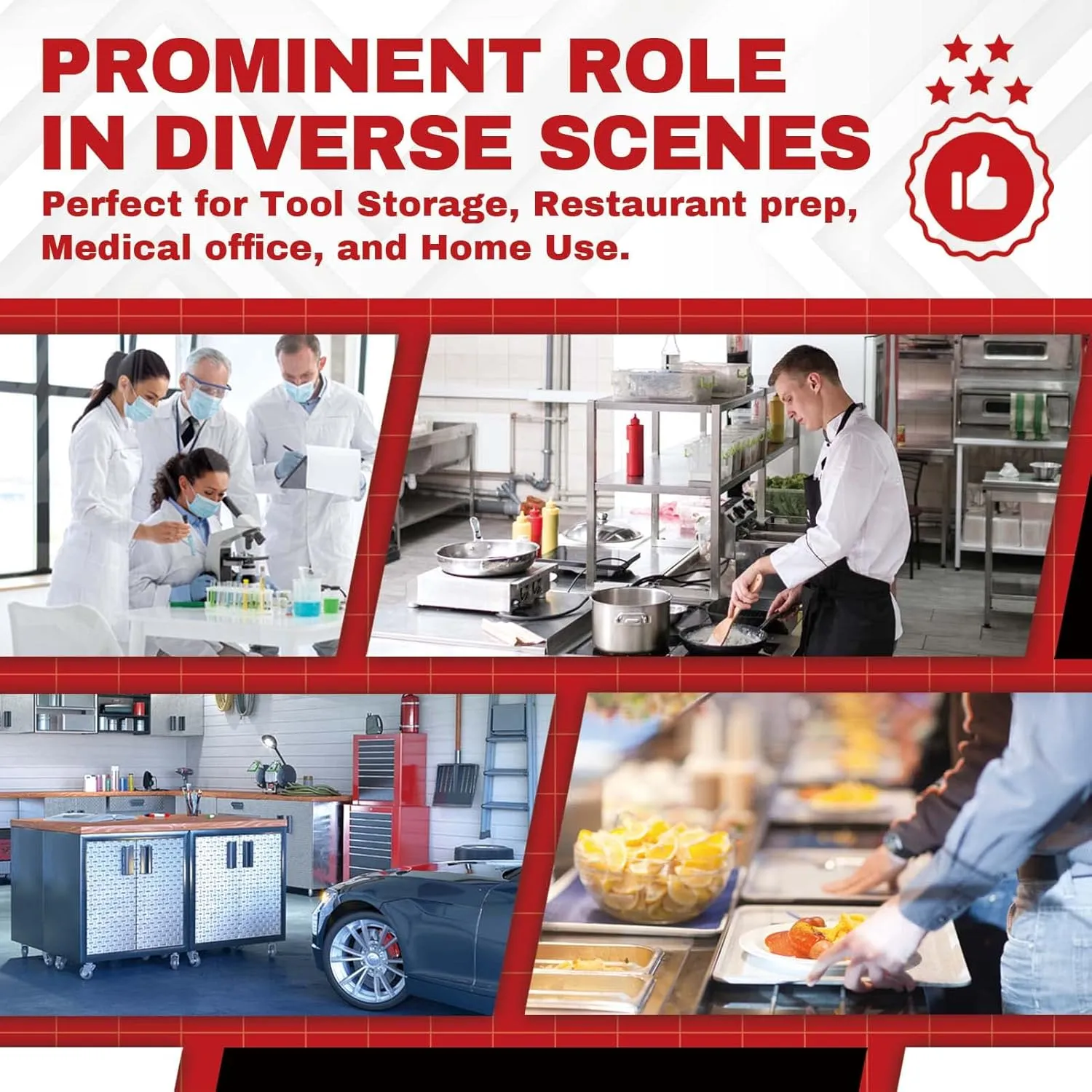 DuraSteel 30x24 NSF Stainless Steel Cart - Heavy Duty Rolling Food Prep Table with Undershelf - Metal Utility Cart for Commercial Restaurant Kitchen, Laundry, Grill Stand of Pizza Oven