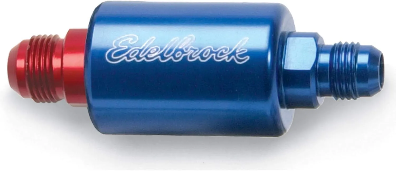 Edelbrock 8130 Blue Anodized Aluminum Fuel Filter