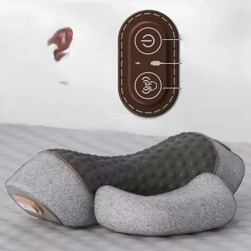 Electric Heated Neck Massage Pillow – Soothing Vibration & Memory Foam for Deep Relaxation
