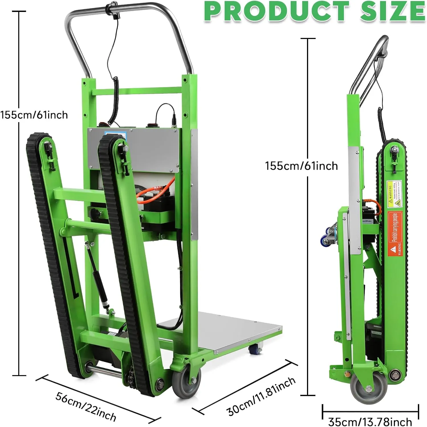 Electric Stair Climbing Hand Trucks Dolly Cart, 900lb Capacity Heavy Duty Stair Climber with Ropes, Carry Heavy Objects Up and Down Stairs Effortless for Furniture Logistics Warehouse