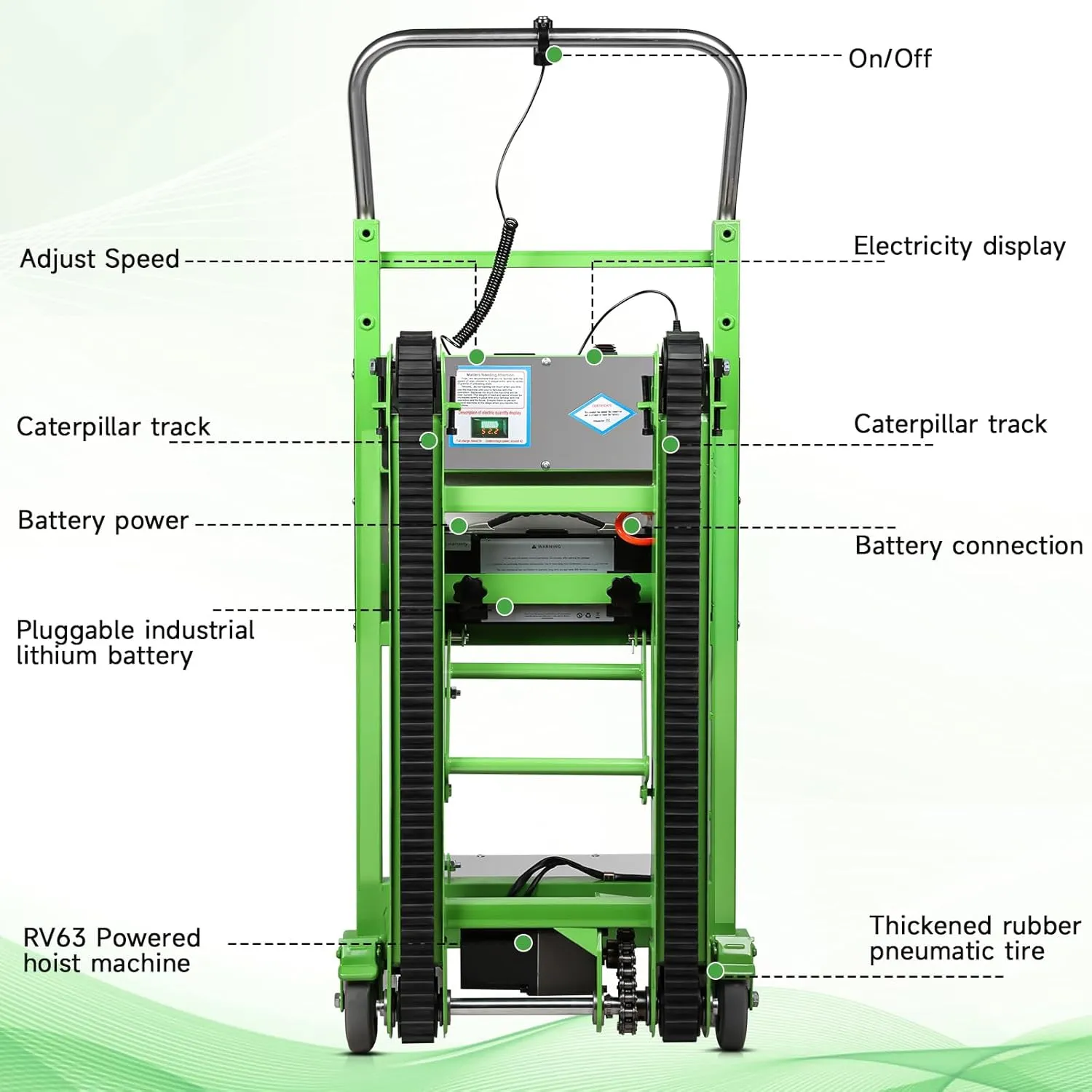 Electric Stair Climbing Hand Trucks Dolly Cart, 900lb Capacity Heavy Duty Stair Climber with Ropes, Carry Heavy Objects Up and Down Stairs Effortless for Furniture Logistics Warehouse