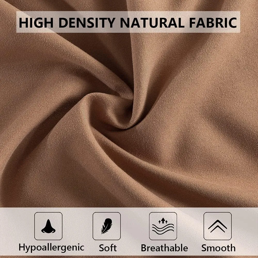 ELNIDO QUEEN Body Pillow with Pillowcase - Soft Long Bed Pillow for Adults - Breathable Full Body Pillow Insert for Sleeping, 20x54inches - Brown
