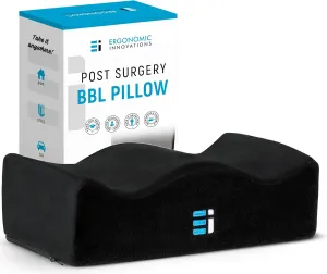 Ergonomic Innovations BBL Pillow After Surgery - Butt Pillow for Sitting Post Surgery for Home, Office, Driving - Booty Pillows Brazilian Butt Lift Supplies BBL Recovery Must Haves