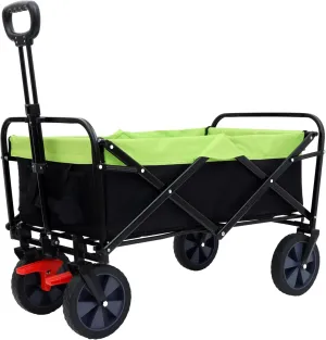 ESPIDOO 150L Collapsible Wagon Cart: Heavy Duty Foldable Utility Wagon with 360° Wheels for Outdoor, Shopping & Beach - 360lbs Capacity Alloy Steel Frame & Removable 600D Oxford Fabric for Adults