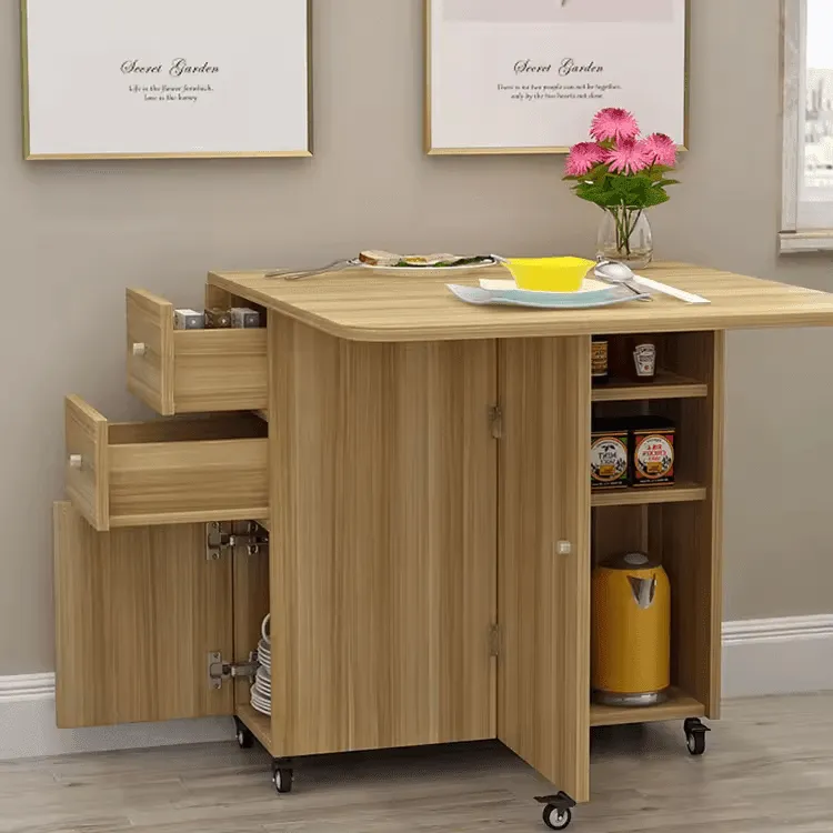 Extendable Rolling Storage Cart - Multifunctional Home Office Organizer