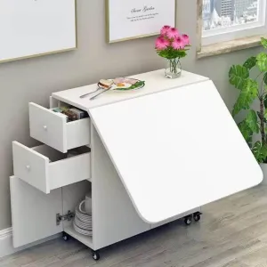 Extendable Rolling Storage Cart - Multifunctional Home Office Organizer