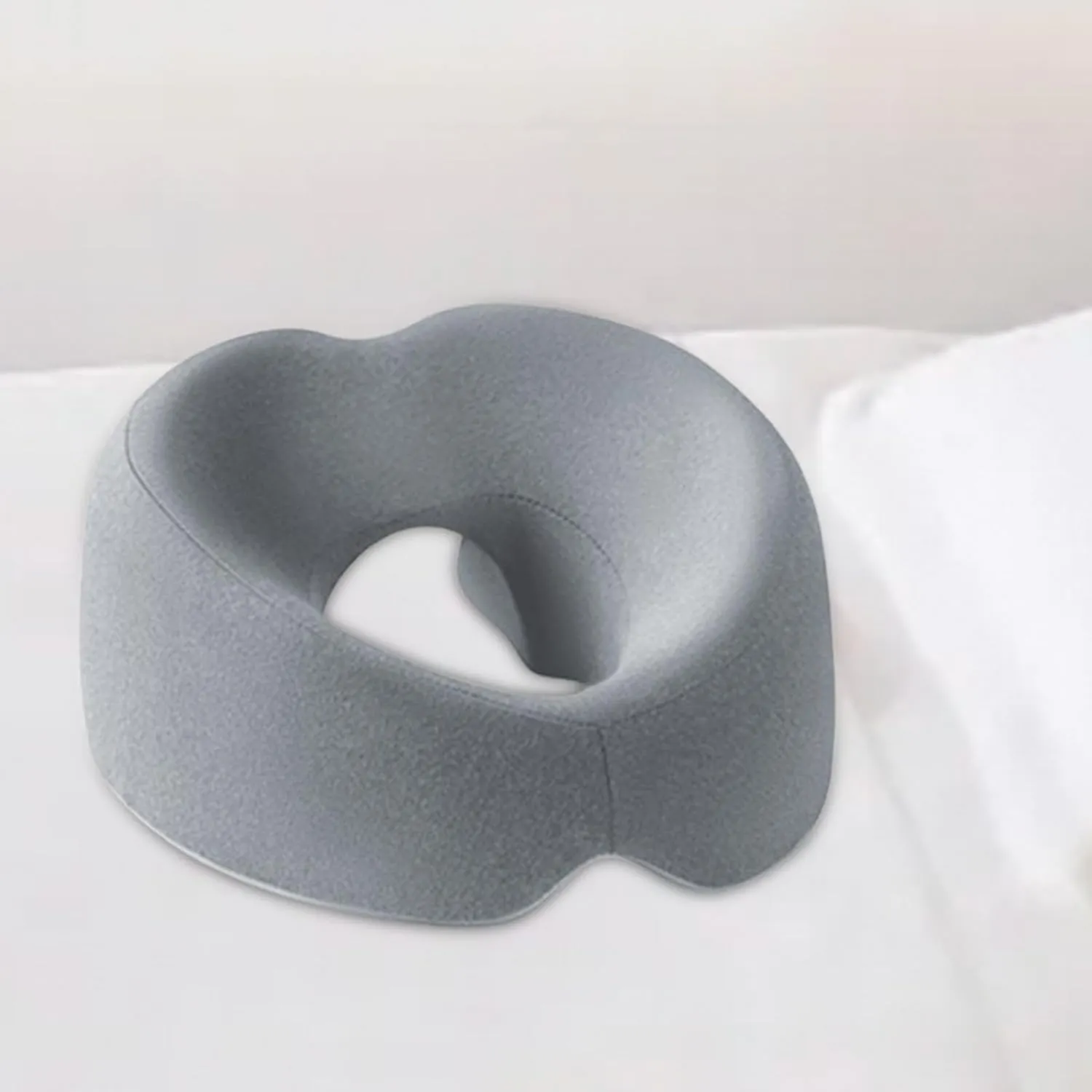 Face Down Pillow Face Down Prone Pillow Ergonomic Multipurpose Home Massage Headrest Memory Foam Pillow for Salons Prone Face-Down Resting Flights, Gray