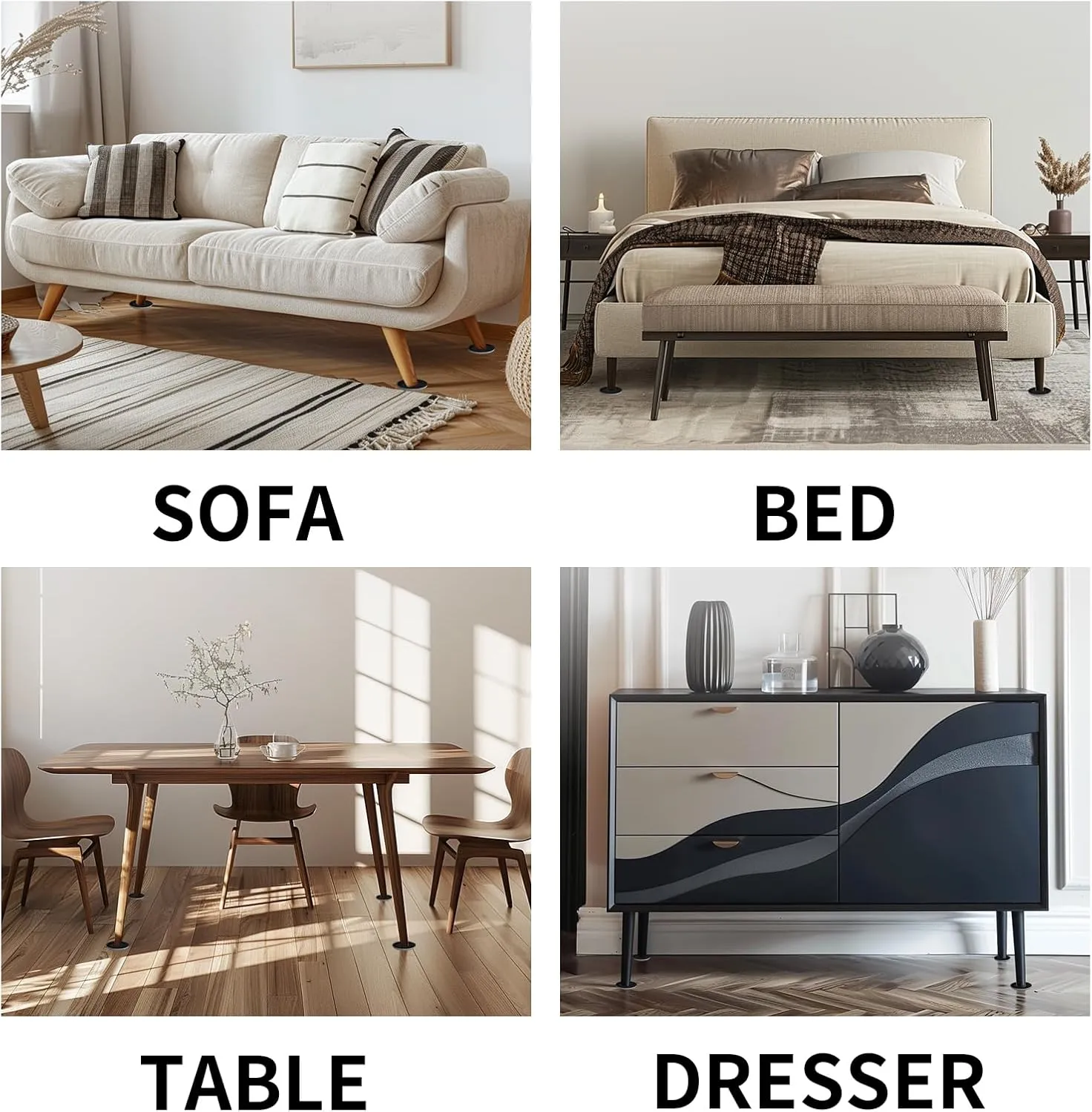 Felt Furniture Sliders for Hardwood Floors-12-Pack 5” Gliding Floor Protectors,Reusable Furniture Movers with Unique Grip Design for Couches,Tables Chairs-Scratch Prevention for Tile & Laminate