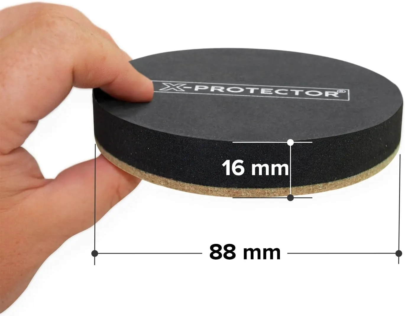Felt Furniture Sliders Hardwood Floors X-PROTECTOR – 16 PCS 3 1/2" Furniture Sliders – Heavy Duty Felt Sliders Hard Surfaces – Move Your Furniture Easily & Safely!