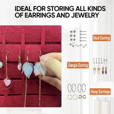 Felt Hanging Jewelry Organizer Earrings Hanging Organizer Wall Wall Jewelry Display Hanging Bag Home Organizer Jewellery Holder