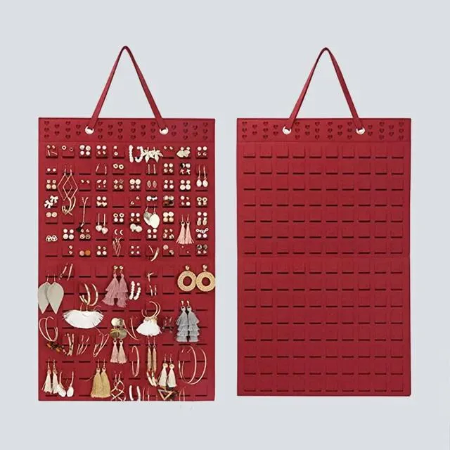 Felt Hanging Jewelry Organizer Earrings Hanging Organizer Wall Wall Jewelry Display Hanging Bag Home Organizer Jewellery Holder
