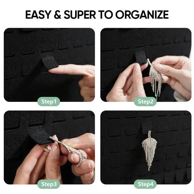 Felt Hanging Jewelry Organizer Earrings Hanging Organizer Wall Wall Jewelry Display Hanging Bag Home Organizer Jewellery Holder