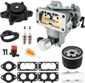 FH661V Carburetor Compatible with Kawasaki FH641V FH661V FH680V FH721V FX850V, 22 HP Engine, with 49065-0724 Oil Filter/Fuel pump,Replaces Parts 15004-1010 15004-0763 15004-7024
