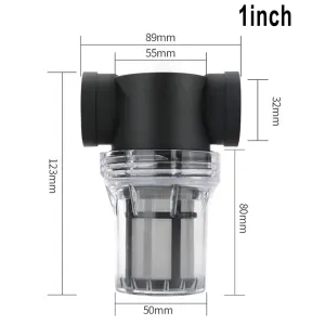 Filter, Pipeline Filter, Strainer Water Pump Filter with 40/80 Mesh Stainless Steel Strainer, Inline Mesh Screen, Water Pump Filter for Garden Irrigation(1INCH 80 MESH)