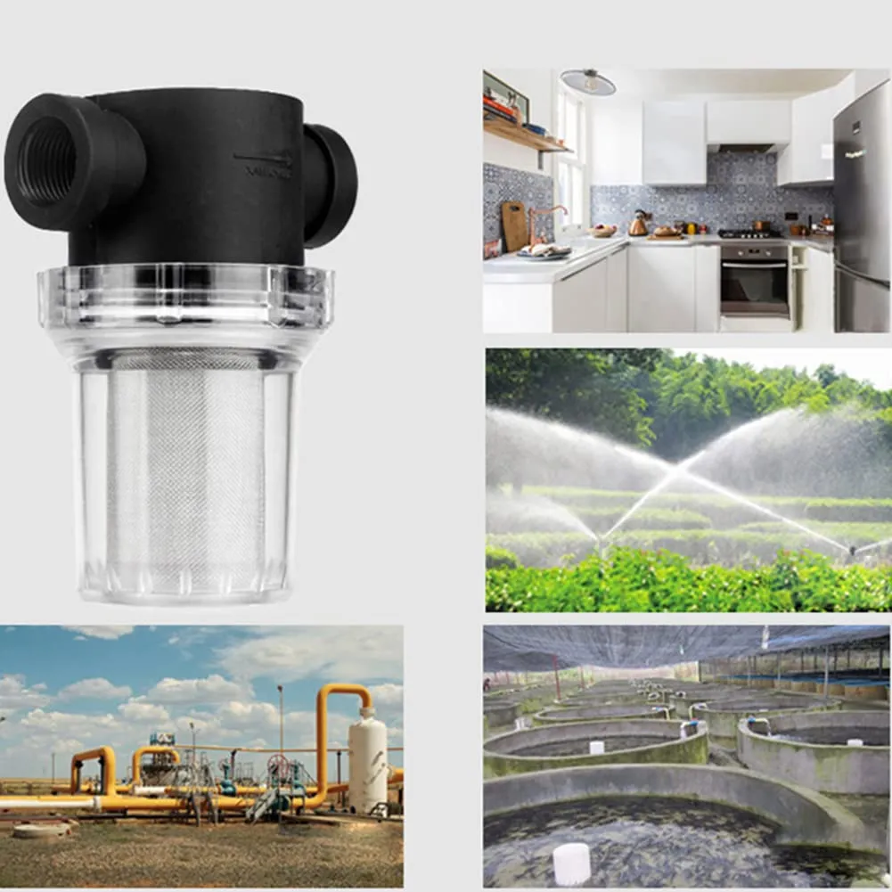 Filter, Pipeline Filter, Strainer Water Pump Filter with 40/80 Mesh Stainless Steel Strainer, Inline Mesh Screen, Water Pump Filter for Garden Irrigation(1INCH 80 MESH)