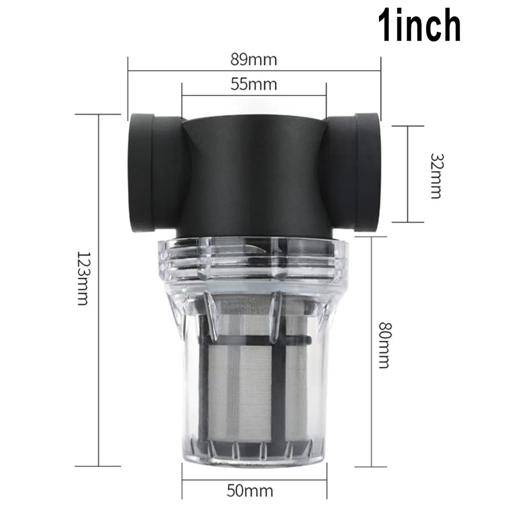 Filter, Pipeline Filter, Strainer Water Pump Filter with 40/80 Mesh Stainless Steel Strainer, Inline Mesh Screen, Water Pump Filter for Garden Irrigation(1INCH 80 MESH)