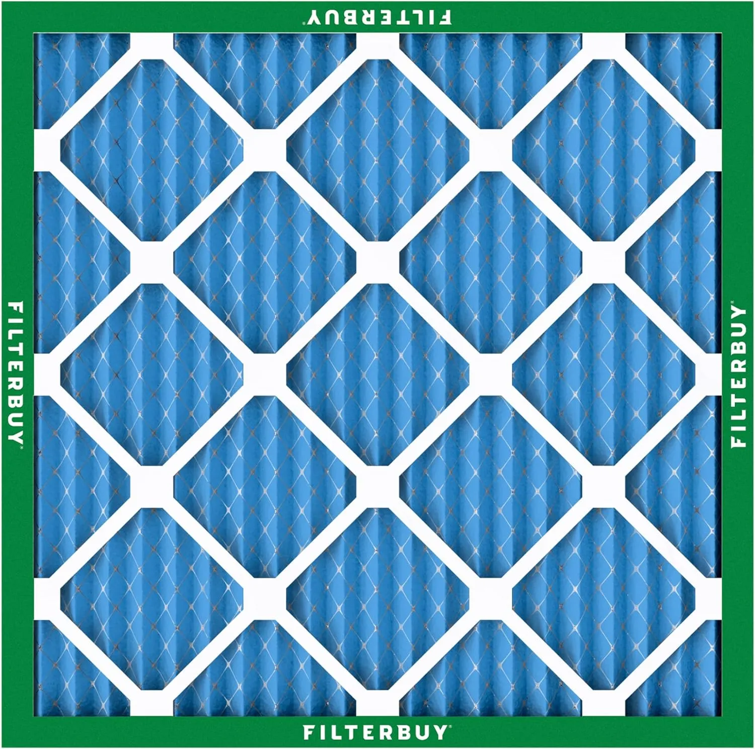 Filterbuy 20x20x1 Air Filter MERV 13 Optimal Defense (4-Pack), Pleated HVAC AC Furnace Air Filters Replacement (Actual Size: 19.50 x 19.50 x 0.75 Inches)