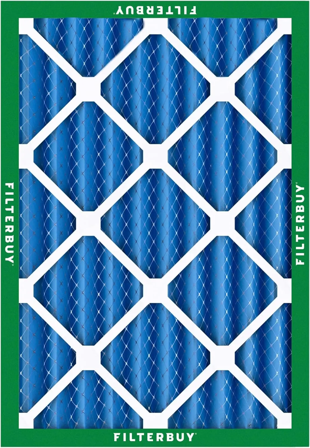 Filterbuy 20x25x4 Air Filter MERV 13 Optimal Defense (2-Pack), Pleated HVAC AC Furnace Air Filters Replacement (Actual Size: 19.50 x 24.50 x 3.63 Inches)