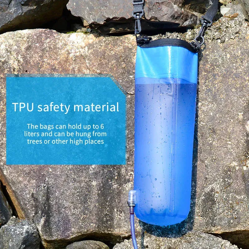 FILTERWELL 6L TPU Waterdrop Gravity Fed Water Bag – Camping, Travel & Emergency