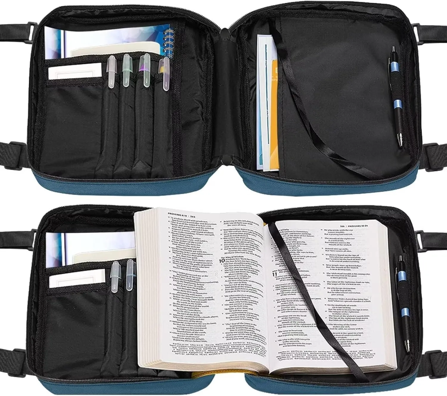 Flashideas Bible Covers for Women Study Bag Bible with Adjustable Shoulder Strap Zippered Bible Bag