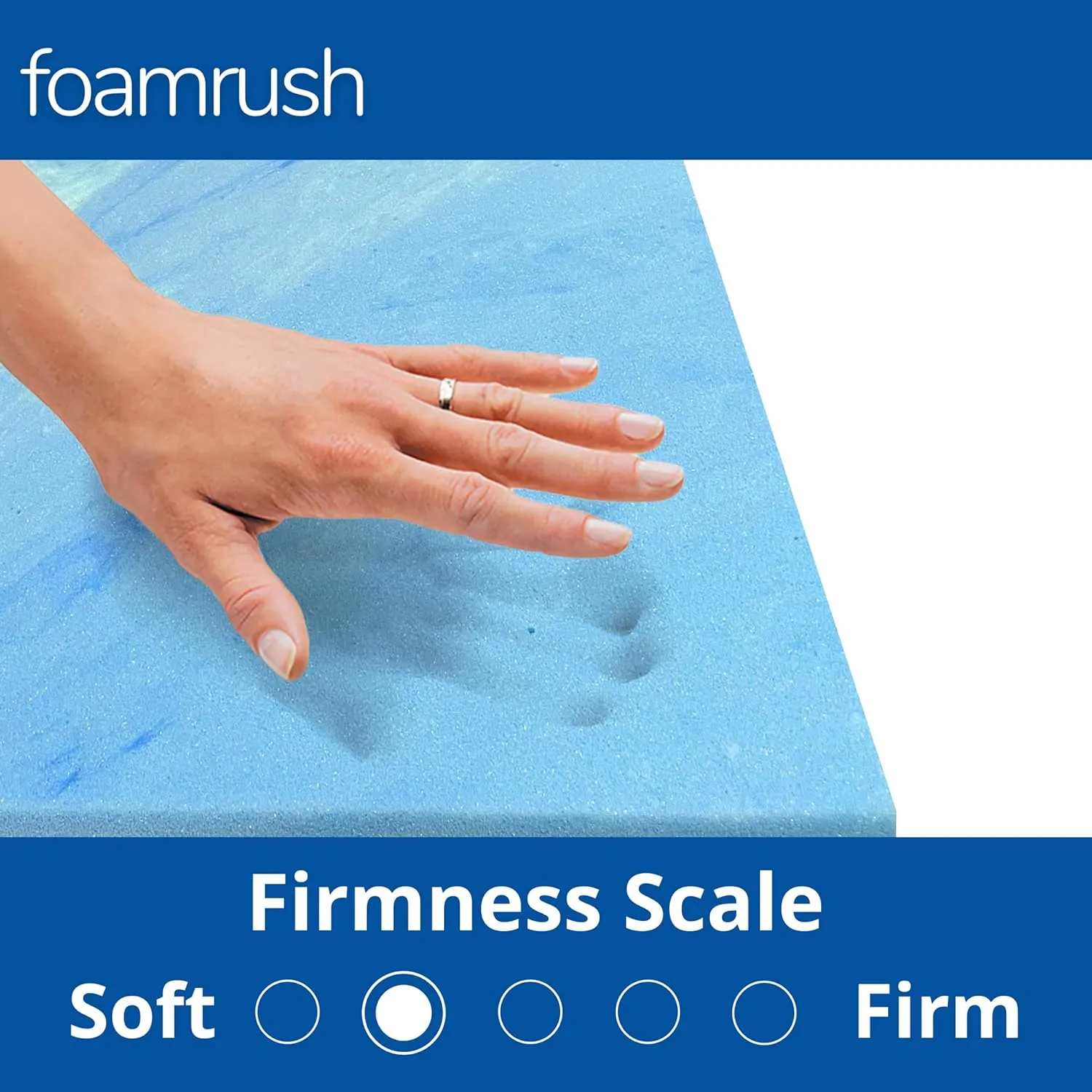 FoamRush 3"x 36" x 36" Gel Cooling Memory Square Foam, Seat Cushion Replacement, Upholstery Foam, Seat Replacement, Upholstery Sheet, Wheelchair Seat Cushion Replacement, Made in USA