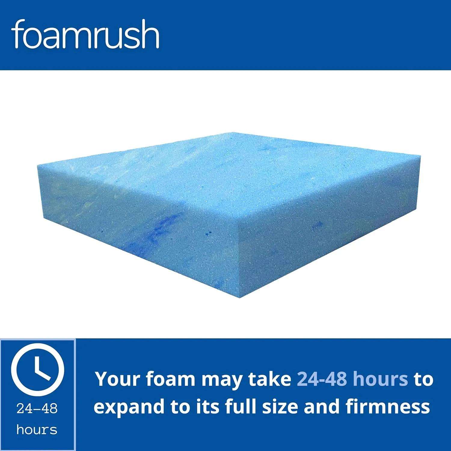 FoamRush 3"x 36" x 36" Gel Cooling Memory Square Foam, Seat Cushion Replacement, Upholstery Foam, Seat Replacement, Upholstery Sheet, Wheelchair Seat Cushion Replacement, Made in USA