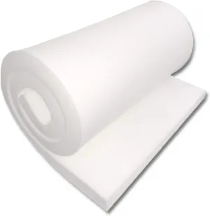 FoamTouch Upholstery Foam 2" x 24" x 72" High Density Cushion, white