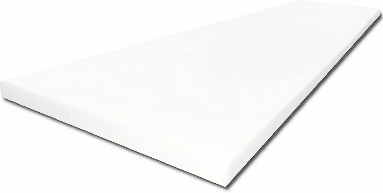 Foamy Foam High Density 1 inch Thick, 30 inch Wide, 72 inch Long Upholstery Foam, Cushion Replacement