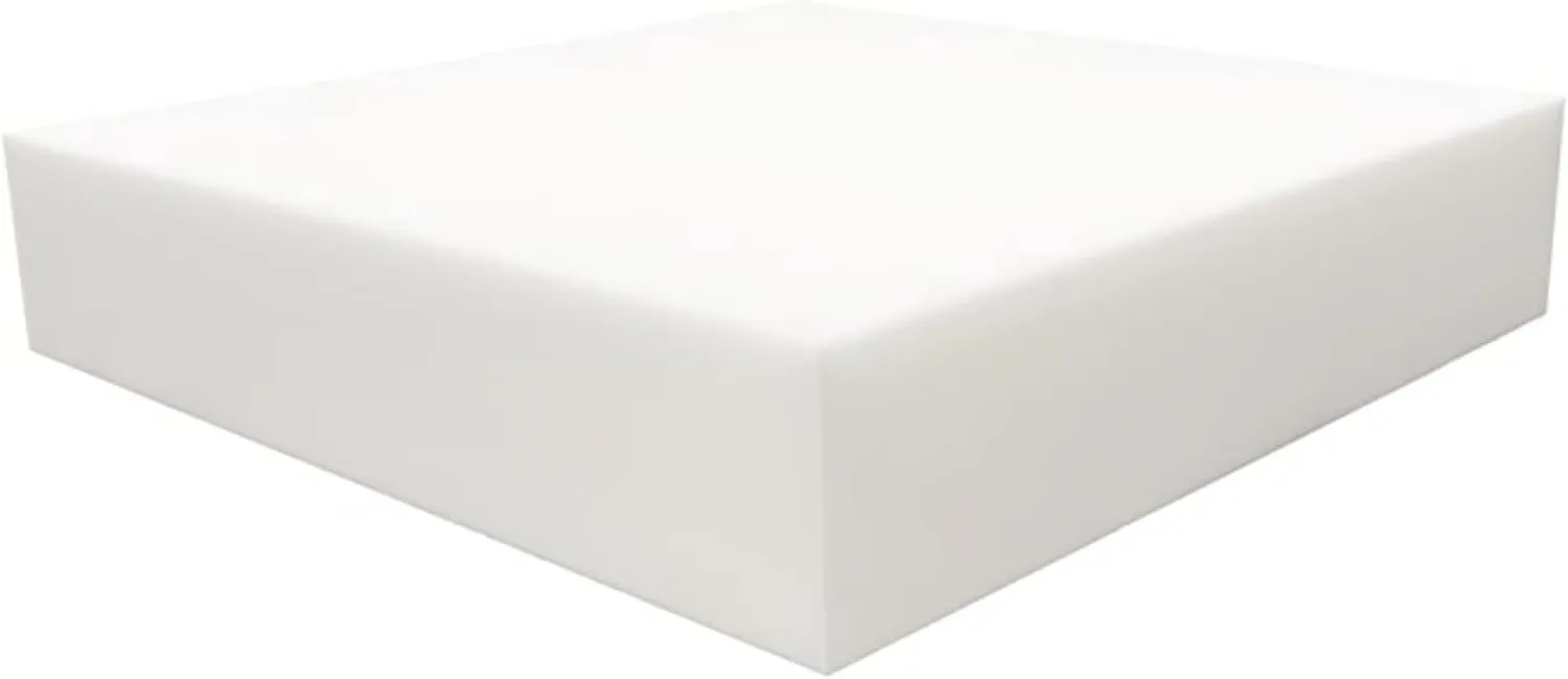 Foamy Foam High Density 3 inch Thick, 24 inch Wide, 24 inch Long Upholstery Foam, Cushion Replacement