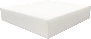 Foamy Foam High Density 6 inch Thick, 24 inch Wide, 24 inch Long Upholstery Foam, Cushion Replacement