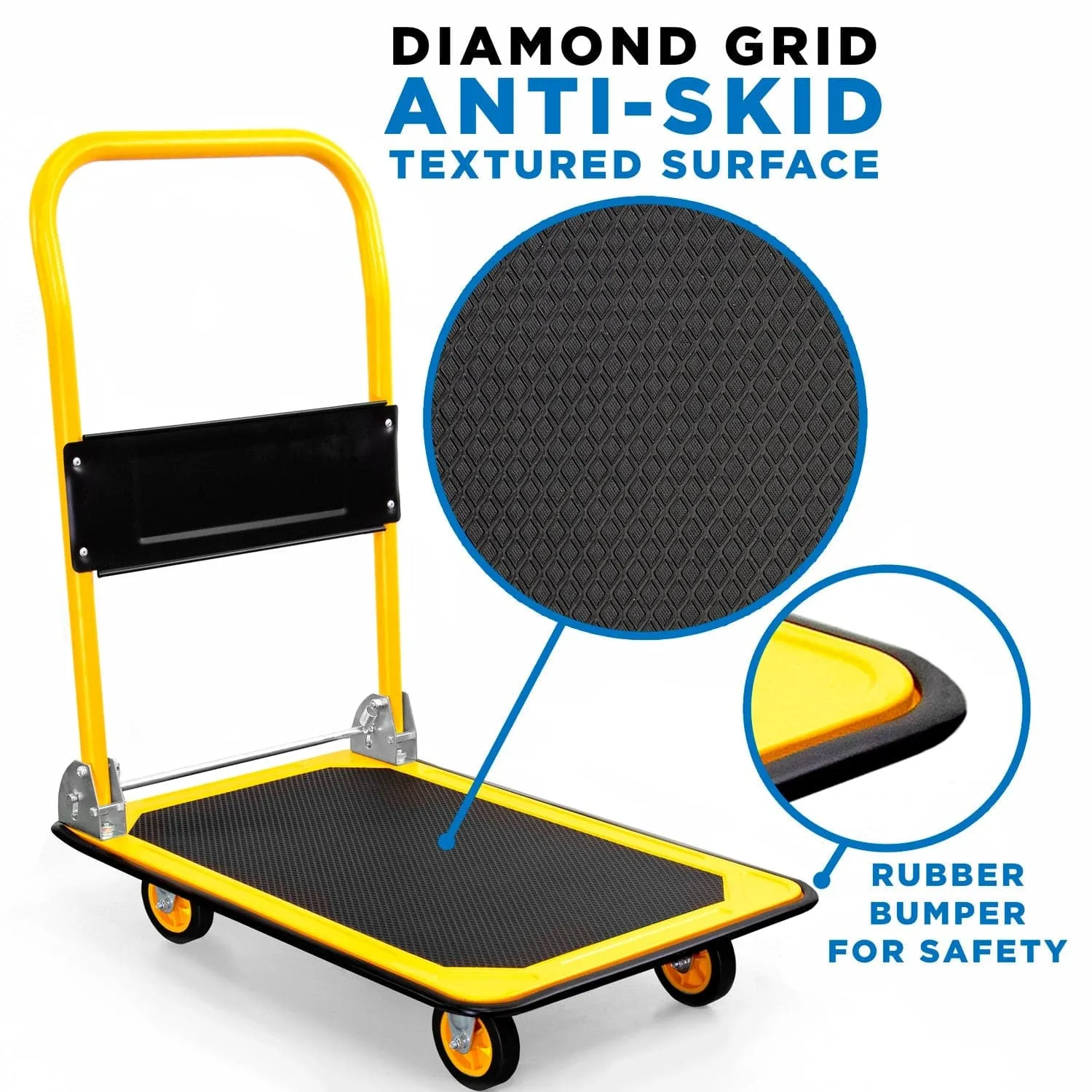 Foldable Flatbed with Swivel Wheels