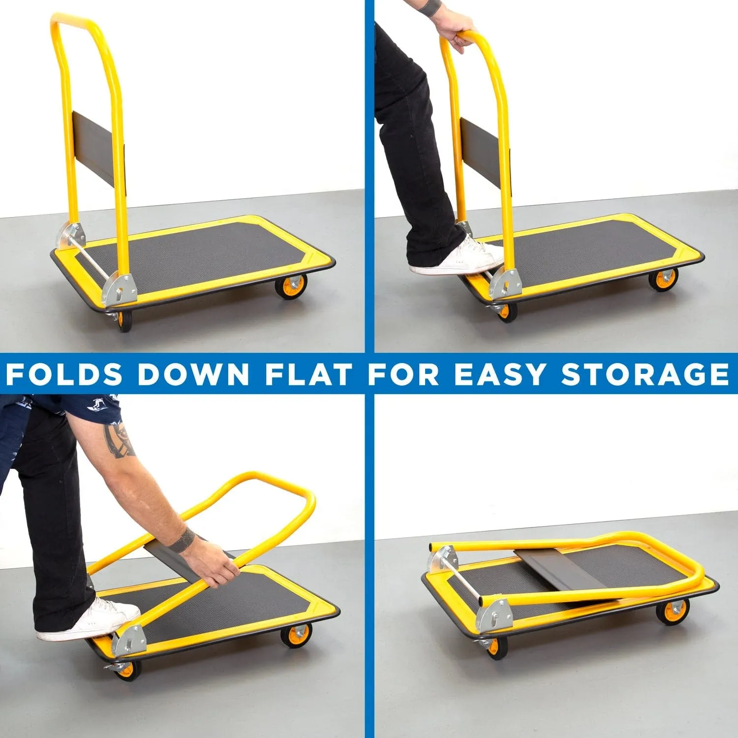 Foldable Flatbed with Swivel Wheels