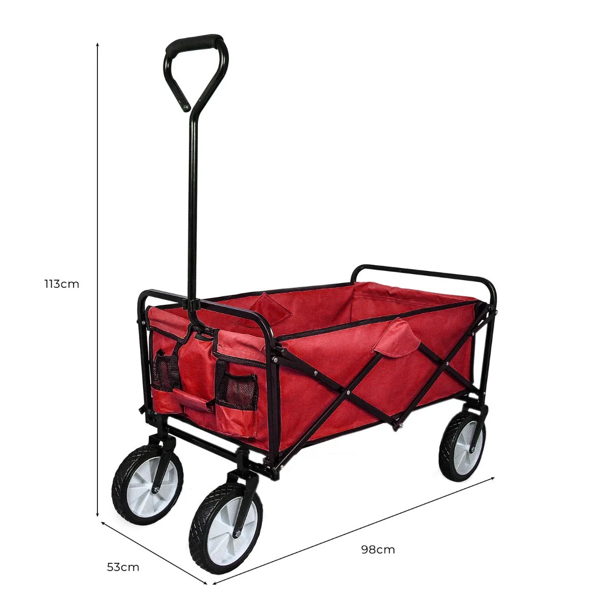 Foldable Garden Cart Red