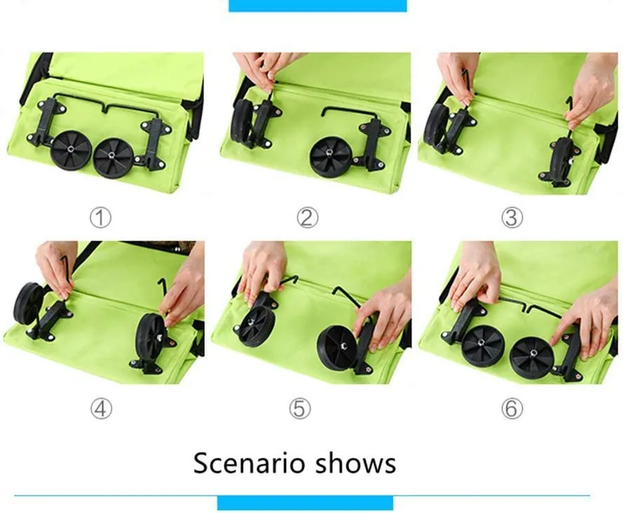 Foldable Shopping Cart Trolley Bag with Wheels