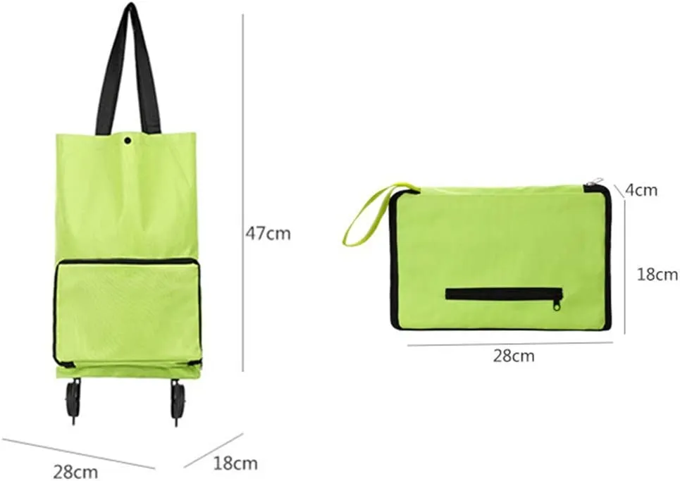 Foldable Shopping Cart Trolley Bag with Wheels