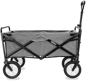 Folding Garden Trolley Cart Heavy Duty Wagon Multi-Function Shopping Cart for Outdoor Camping Beach Supermarket with 4 Wheels, Load：80kg