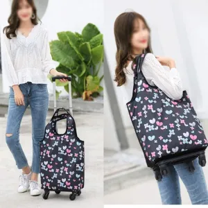 Folding Shopping Bag Shopping Cart On Wheels Bag Small Pull Cart Buy Vegetables Bag Shoulder Bag Shopping Organizer Tug Package Grocery Cart (Color : C)