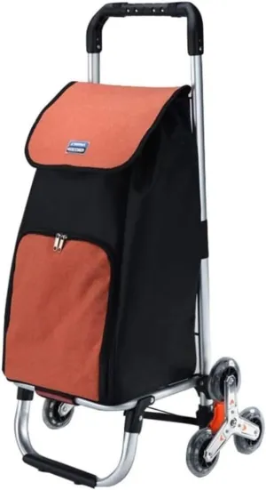 Folding Shopping Cart, Climbing The Stairs Shopping Trolley Folding Old People to Buy Food Carts Aluminum Carts Travel Trolleys Grocery Utility Carts, 90*40cm